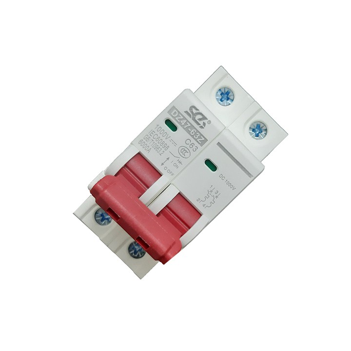 Bộ Át 1 chiều (aptomat SC) CB DC 1000V bảo vệ quá tải cho pin năng lượng mặt trời CB DC 16A/20A/25A/32A/63A