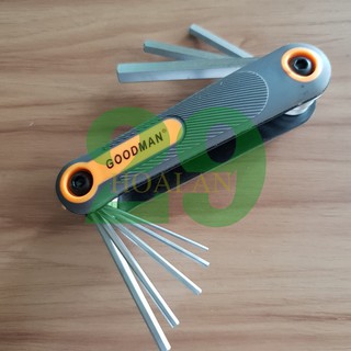 Bộ 8 đầu lục giác gập Goodman tiện lợi Tặng Găng Tay Bảo Hộ