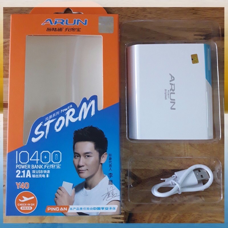 [Giá Sỉ] Sạc Dự Phòng Arun 10400mAh Dung Lượng Thật Bảo Hành 12 Tháng