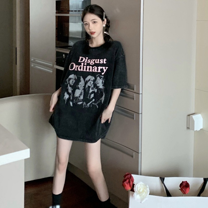 Áo Thun Nữ Tay Ngắn Dáng Rộng Phong Cách Hàn Quốc Thời Trang Mùa Hè