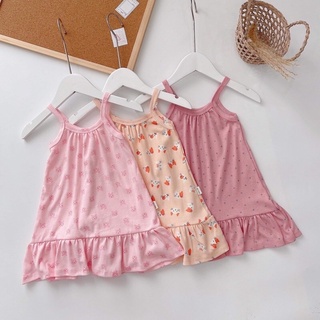 Váy 2 dây bé gái cotton