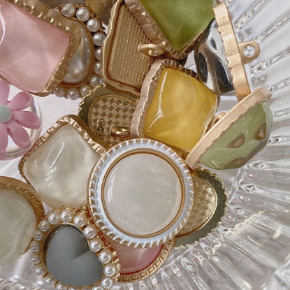 Set 5 Cúc Áo Tròn 25mm Bằng Kim Loại