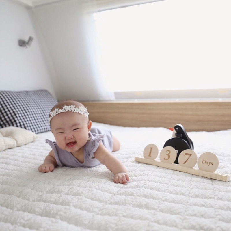 Bộ Thẻ Ảnh Đánh Dấu Cột Mốc Phát Triển Theo Tháng Giáo Dục Sớm Cho Bé