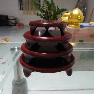 Đế đôn gỗ thờ cúng trưng bày để vật trang trí mỹ nghệ/Hình tròn thấp/đôn trưng bày/đôn để tượng