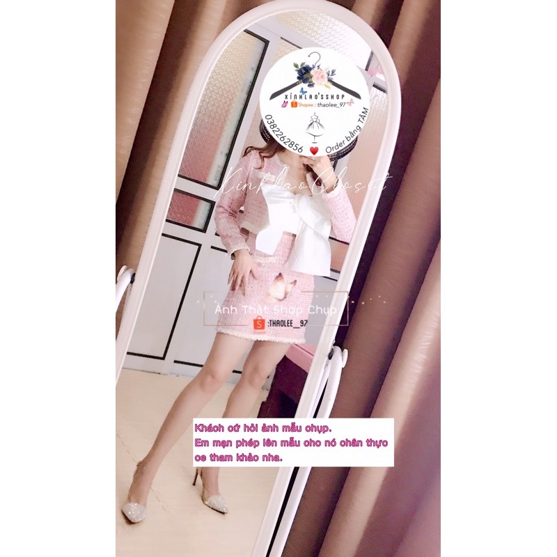 Set dạ hồng 3 chi tiết( kèm ảnh thật shop chụp) | BigBuy360 - bigbuy360.vn