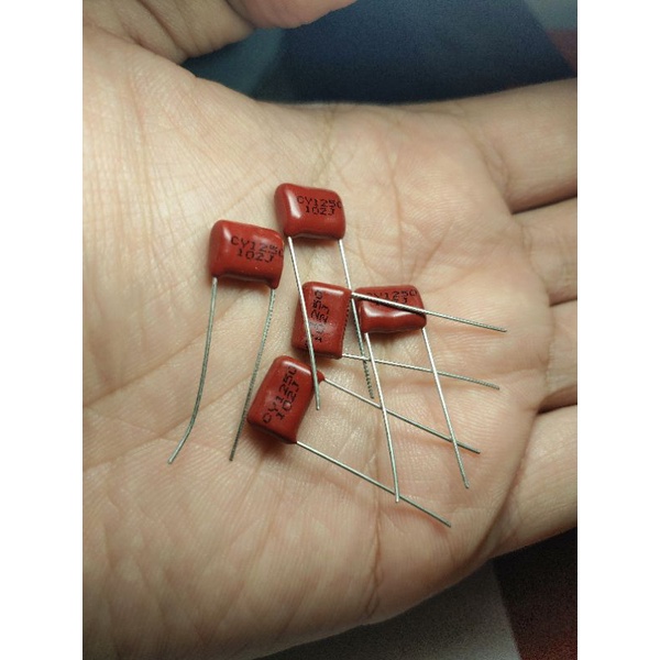 Tụ 102j 1250V 1nF màu nâu P10mm