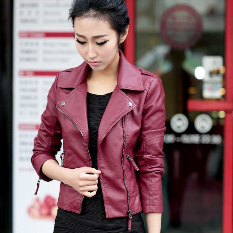 Áo khoác da phối khóa kéo cá tính cho nữ | BigBuy360 - bigbuy360.vn