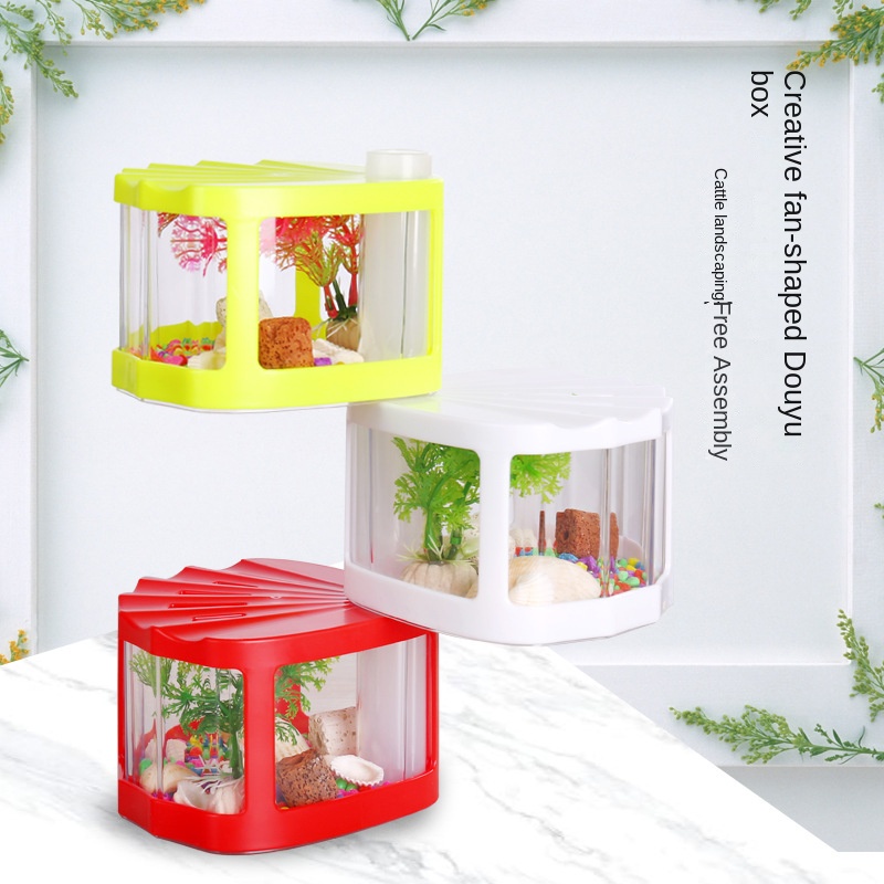 Bể Cá mini Bằng Nhựa pvc Có Đèn Chiếu Sáng