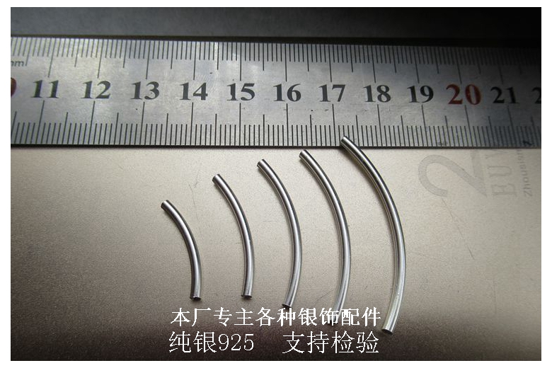 Ống Bạc S925 Dạng Xoắn Bằng Bạc Bóng Dùng Làm Trang Sức DIY