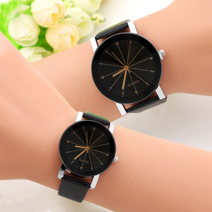 Đồng Hồ Nam Nữ Thời Trang Đồng Hồ Đôi Dây Da Độc Đáo Siêu Đẹp Phong Cách Hàn Quốc ZO95