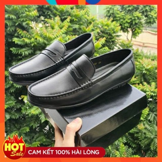 Giày nam, giày lười, giày mọi nam big size size lớn da bò thật