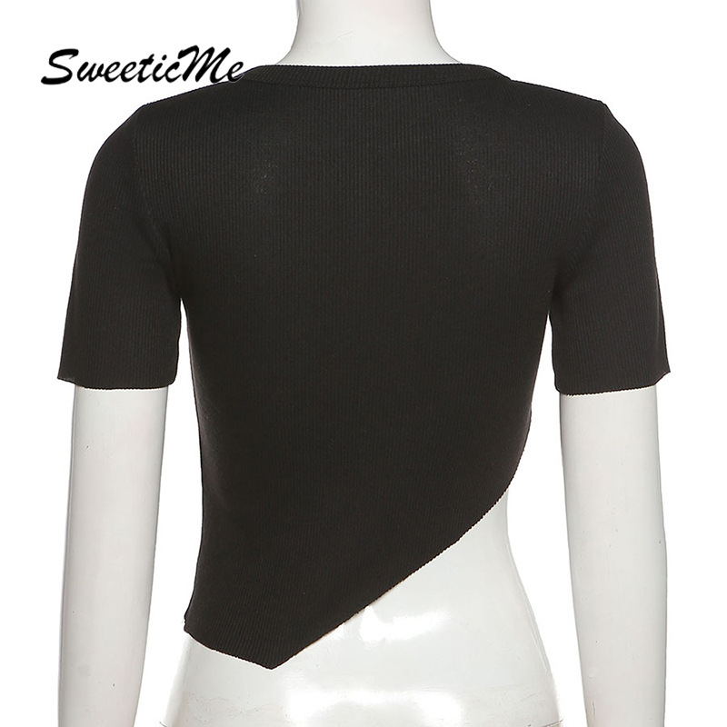 [ Mã 66CBSALE giảm 30K đơn 200K] Áo Thun Lửng Tay Ngắn Cổ Tròn Dáng Ôm Quyến Rũ Trẻ Trung Hợp Thời Trang 2021 | BigBuy360 - bigbuy360.vn