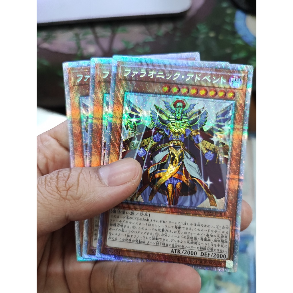 1 lá thẻ bài VP22-JP001 Prismatic Secret Rare Pharaonic Advent