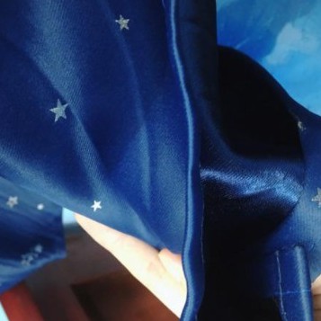 Rèm vải ngôi sao xinh xanh đen nhiều kich thước ( giá bán 1 rèm)