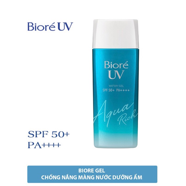 Gel Chống Nắng Màng Nước Dưỡng Ẩm Bioré UV Aqua Rich Watery Gel SPF50+ PA++++ 90ml