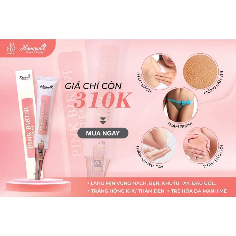 Kem làm mờ thâm mông, nách, bẹnHanayuki