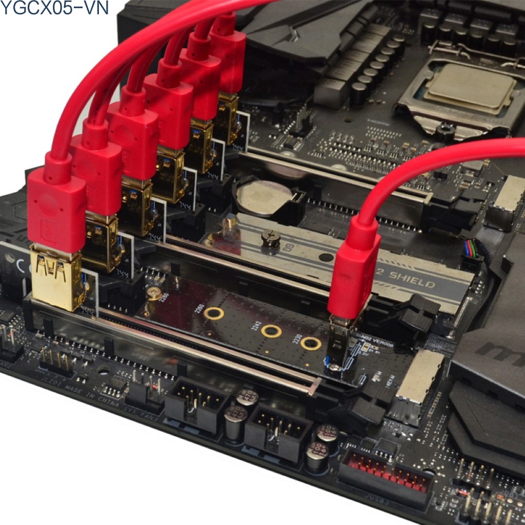Cáp Chuyển Đổi M.2 Sang Pci-E X16 Nvme Vga 4pin 6pin Sata Cho Miner Mining | BigBuy360 - bigbuy360.vn