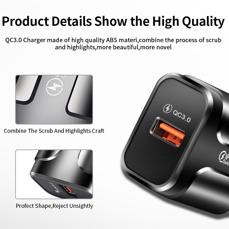 Cốc Sạc Nhanh 3A 3.0 USB Phích Cắm EU Cho iPhone X MAX 7 8 QC3.0 Samsung Xiaomi