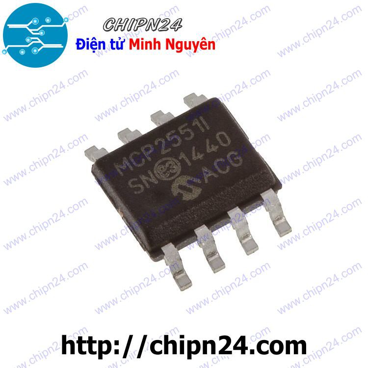 [1 CON] (SOP) IC Dán MCP2551 SOP-8 (SMD) (MCP2551-I/SN 2551)