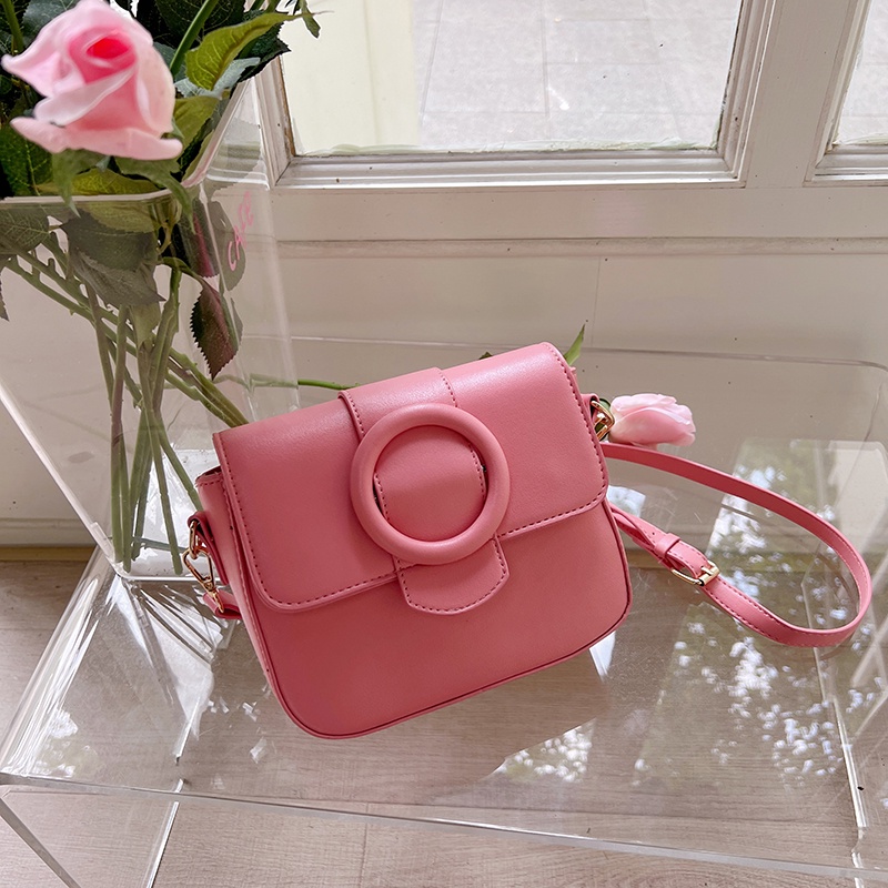 Túi Đeo Chéo Hình Vuông Nhỏ Khóa Nam Châm Đôi Tươi Mới Cho Nữ