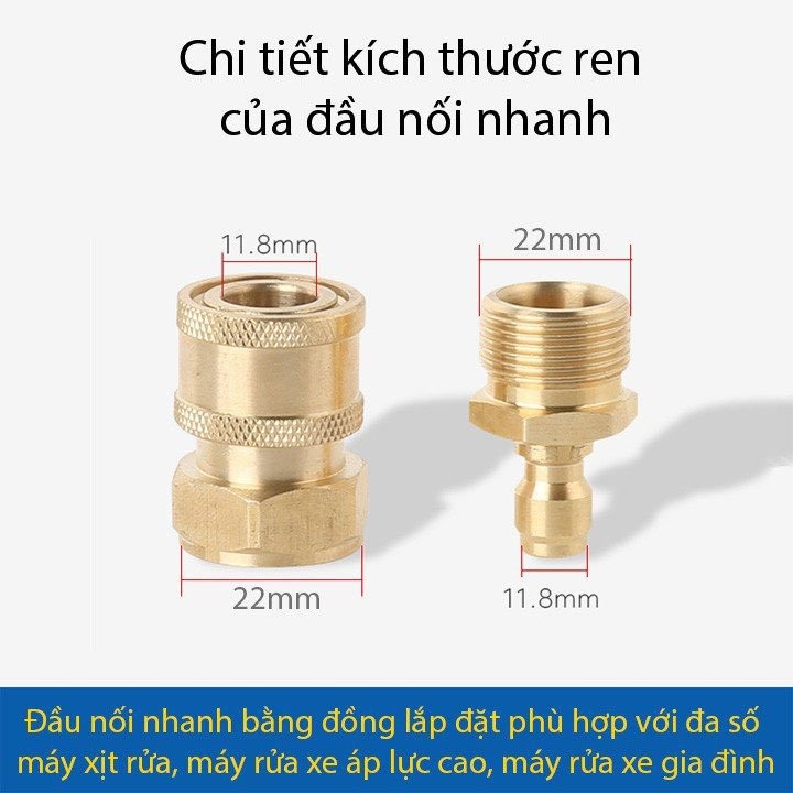 Bộ khớp nối nhanh đầu ra cho máy rửa xe áp lực cao, đầu nối nhanh đầu ra cho máy xịt rửa cao áp, máy rửa xe C0004-3