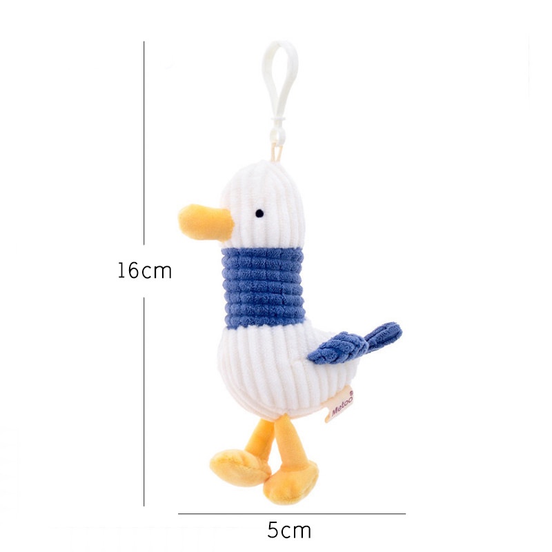 Móc khóa hình vịt xấu xí dễ thương hoạt hình bằng vải lông trang trí túi xách/ ô tô cho nữ