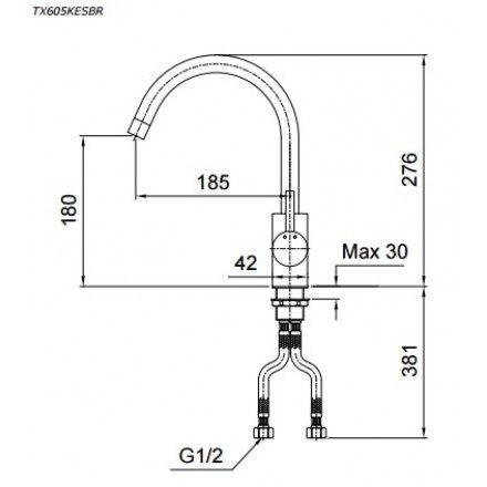 Vòi Rửa Bát, Chén TOTO TX605KESBR Nóng Lạnh