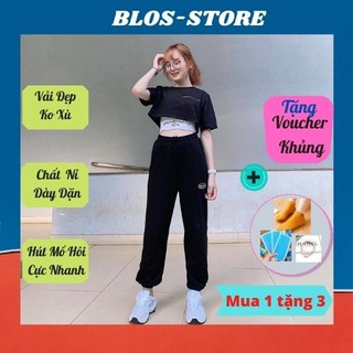 Quần Jogger Nỉ 🍀FRRESHIP🍀Quần Thể Thao Rúm Chân Form Rộng Cá Tính