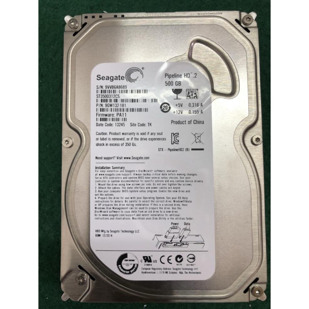 ổ cứng HDD 500GB Seagate ( PC ) Máy tính để bànLưu dữ liệuMới 100%