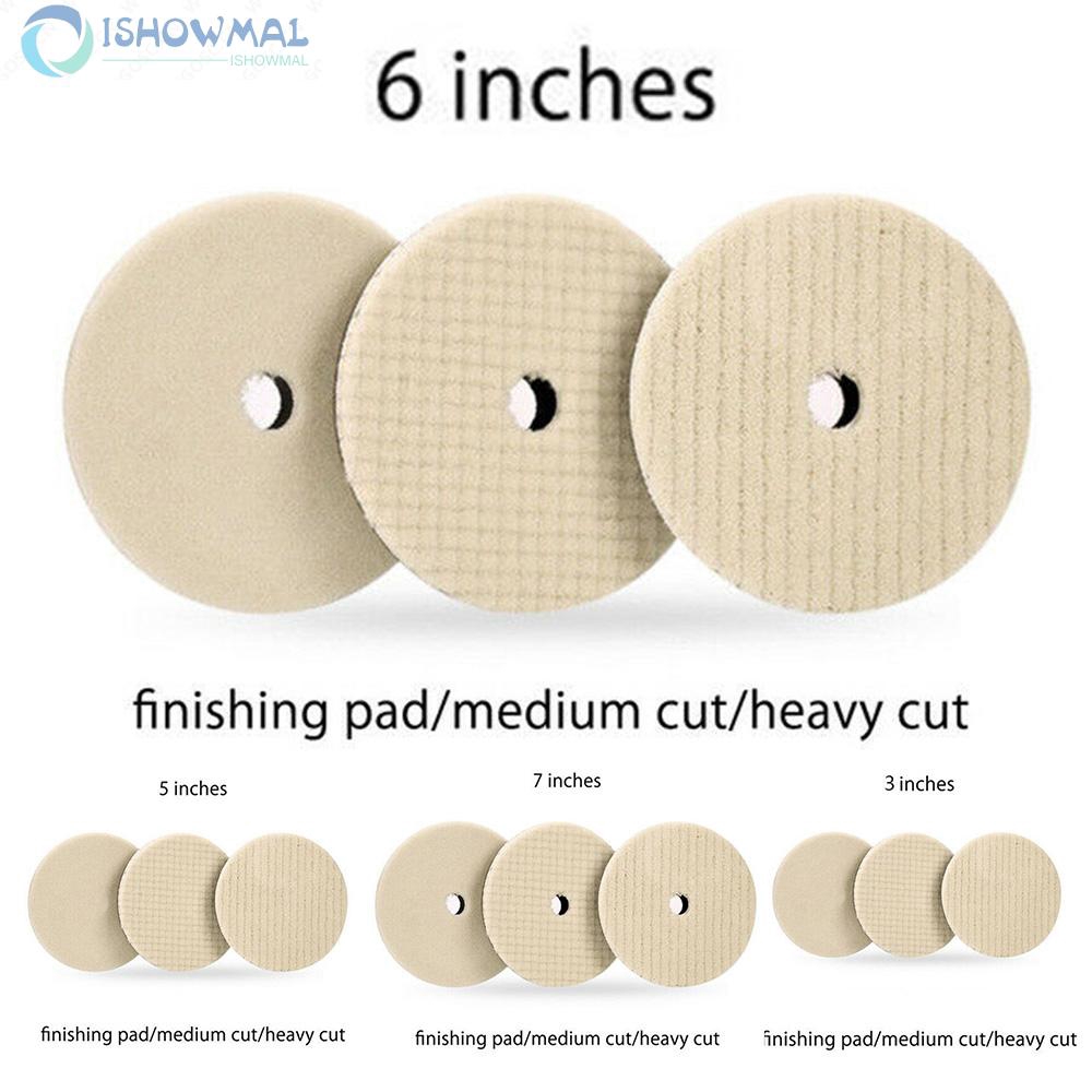 Miếng len đánh bóng gạch men/đá màu trắng 3/5/6/7 inch