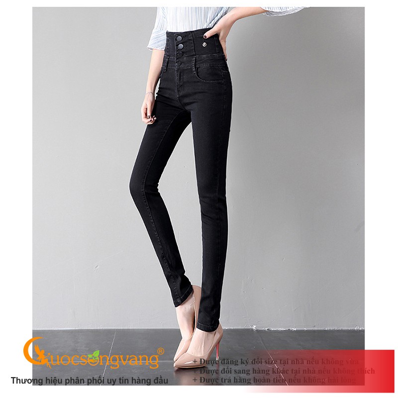 Quần jean nữ lưng cao quần skinny nữ co giãn GLQ124 Cuocsongvang