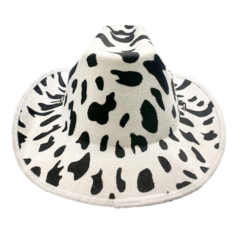 Mũ Cao Bồi In Họa Tiết Sữa Phong Cách Cao Bồi Phương Tây Cổ Điển Có Thể Điều Chỉnh Kích Cỡ