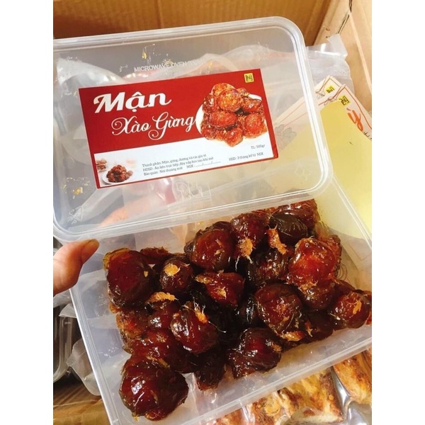 Ô mai mậm xào gừng 50k/1 hộp 500gr