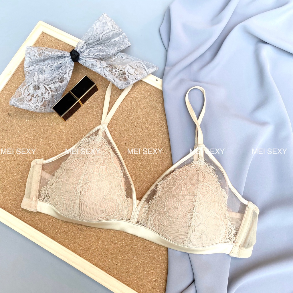 Bộ Đồ Lót Nữ Không Gọng Mút Mỏng 0,5cm Sexy Ren Cao Cấp, Nâng Ngực Tự Nhiên Mềm Mại Thoáng Mát_LM009 | BigBuy360 - bigbuy360.vn