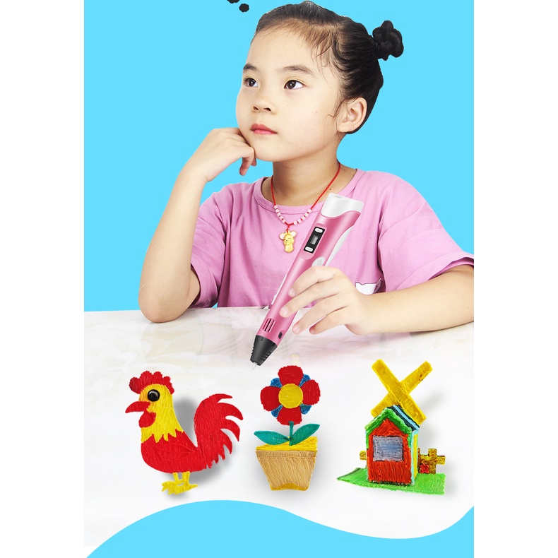 Bút in 3D kèm sợi lụa PLA phù hợp làm quà sinh nhật/ giáng sinh DIY