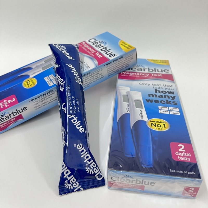 Que thử thai điện tử báo tuổi thai Úc Clearblue How Many Weeks - Biết có thai - Biết cả tuần tuổi thai