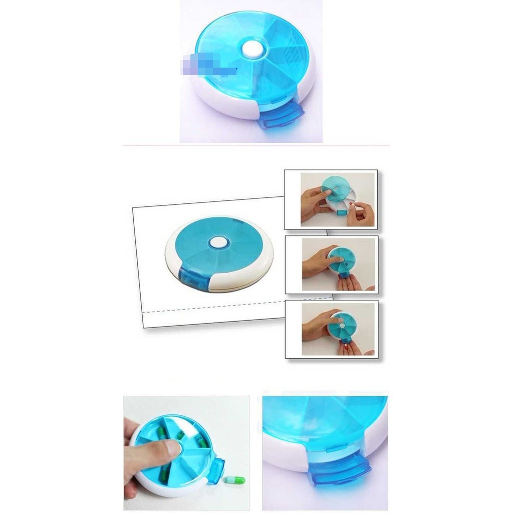 Hộp Đựng Thuốc Đa Năng 7 Ngày Có Nút Nhấn Xoay