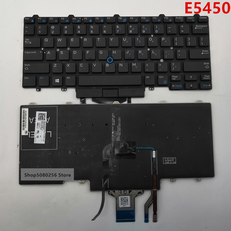 (KEYBOARD) BÀN PHÍM LAPTOP DELL LATITUDE E5450 dùng cho Latitude E5450 E5470 E7450 E7470 E7480 (CÓ NÚT CHUỘT TRÁI PHẢI)