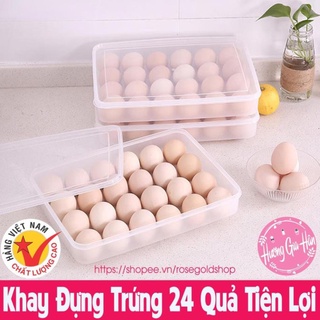 Khay Đựng Trứng 24 Quả Tiện Lợi - Nhựa Việt Nhật - Hàng Việt Nam Chất Lượng Cao [Thanh Mai Shop]