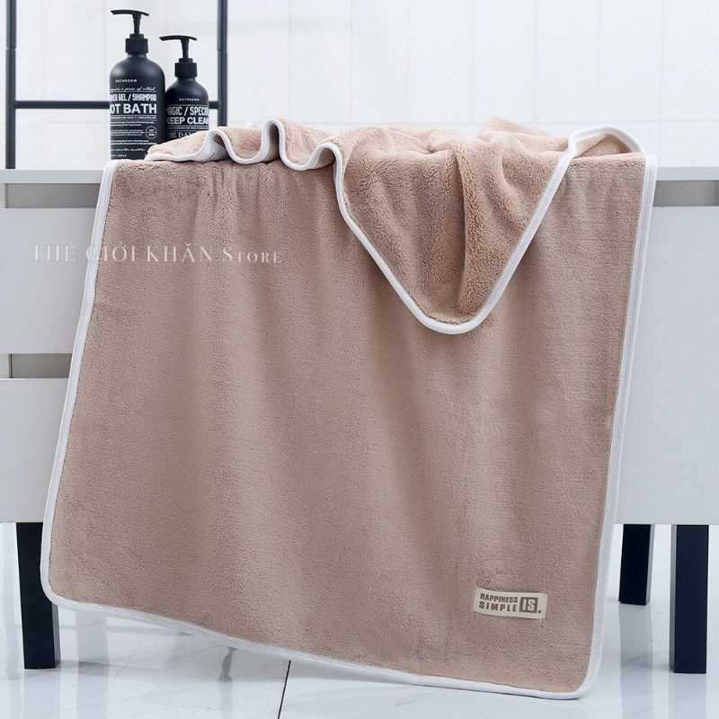 Khăn Tắm Dày Siêu Thấm Hút - Khổ 70x140 cho cả nam và nữ - Khăn tắm loại dày bọc viền siêu mềm mịn
