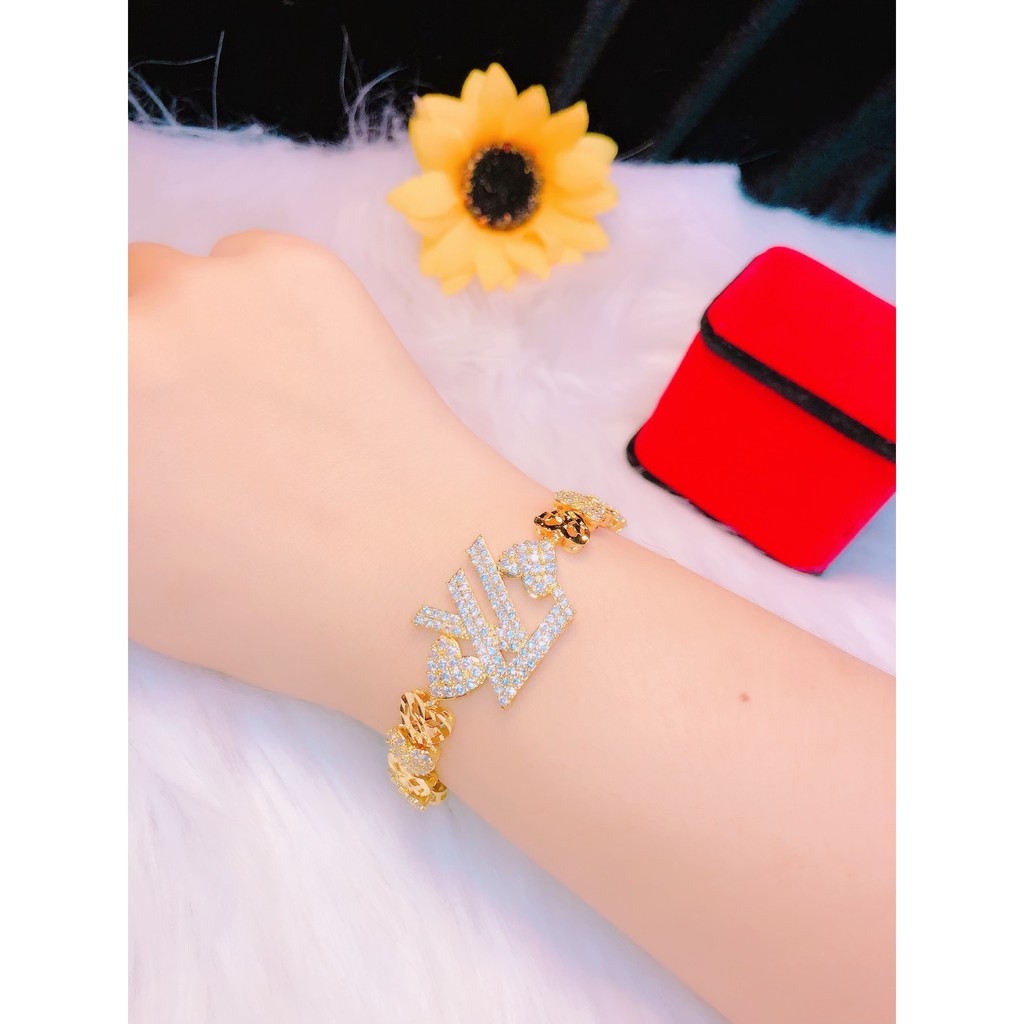 [RẺ VÔ ĐỊCH] Vòng tay mạ vàng 18k Midoshop VV21091946 - đeo đi đám cưới vô cùng quý phái (mới)