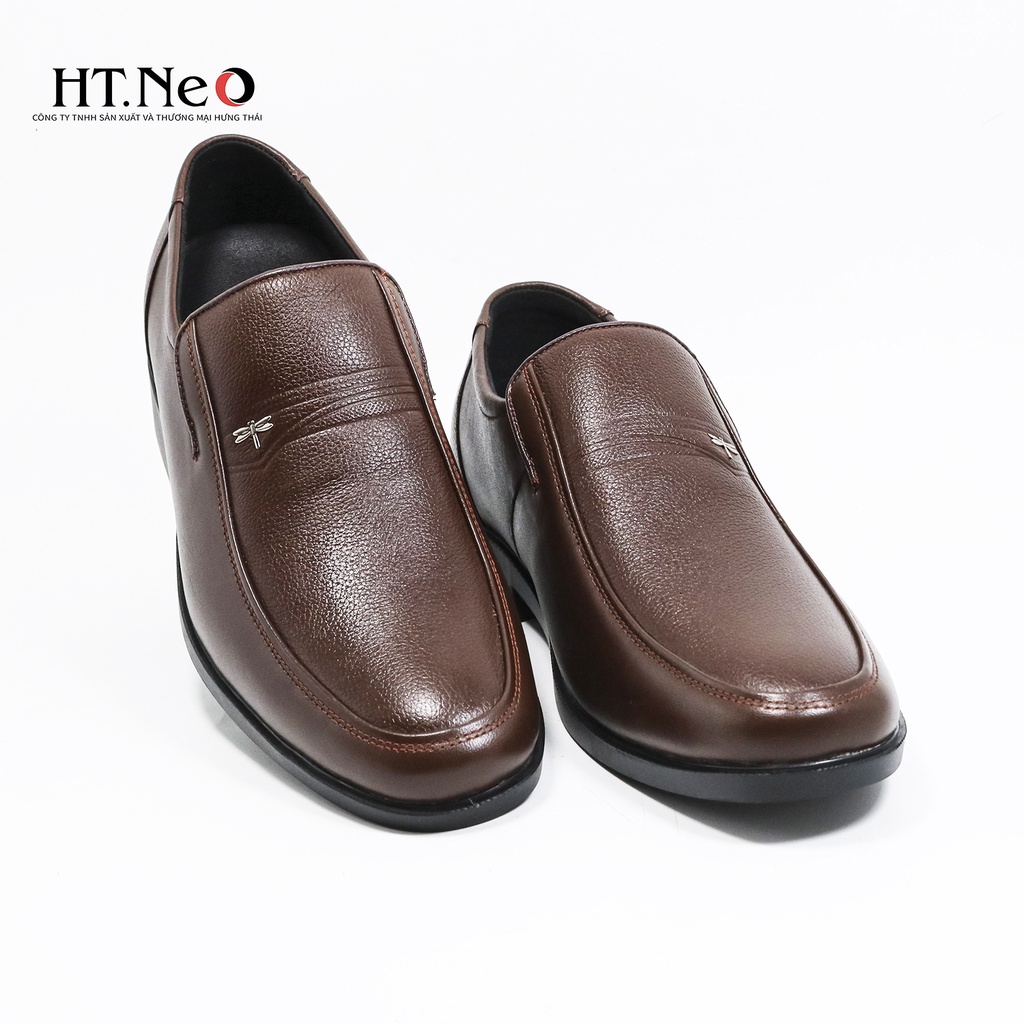 Giày da nam trung niên - giày da HT.NEO da bò thật 100% da mềm rất êm chân cao hơn 6cm ngay tức khắc rất đẹp DD20