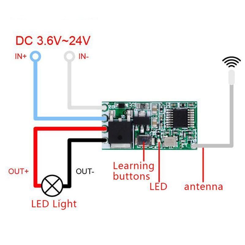 Mạch Điều Khiển học lệnh RF 433Mhz DC 3.6 - 24V