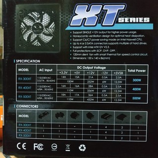 Nguồn máy tính Raidmax RX400XT công suất 400W