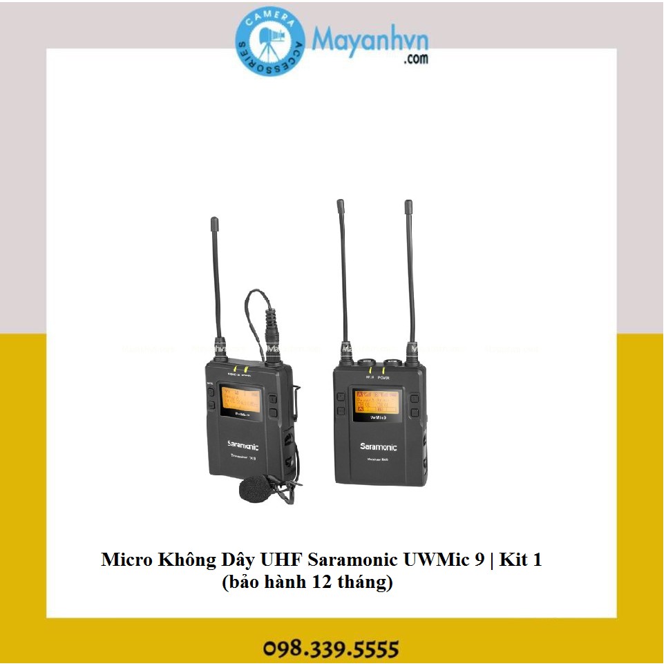 Micro Không Dây UHF Saramonic UWMic 9 | Kit 1 (bảo hành 12 tháng)