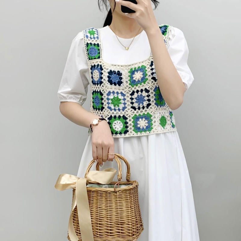 Áo Croptop Cotton Không Tay In Hoa Thời Trang Mùa Hè Dành Cho Nữ