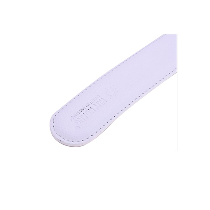 Dây nịt nam da bò Huy Hoàng viền chỉ màu trắng HP4140