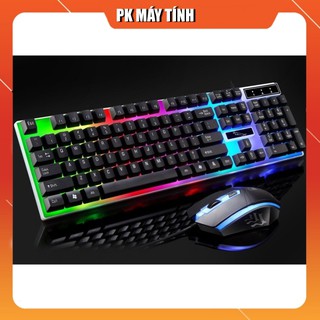Combo phím chuột gaming giả cơ chuyên game g21b led 7 màu - bàn phím cho game thủ - pk máy tính