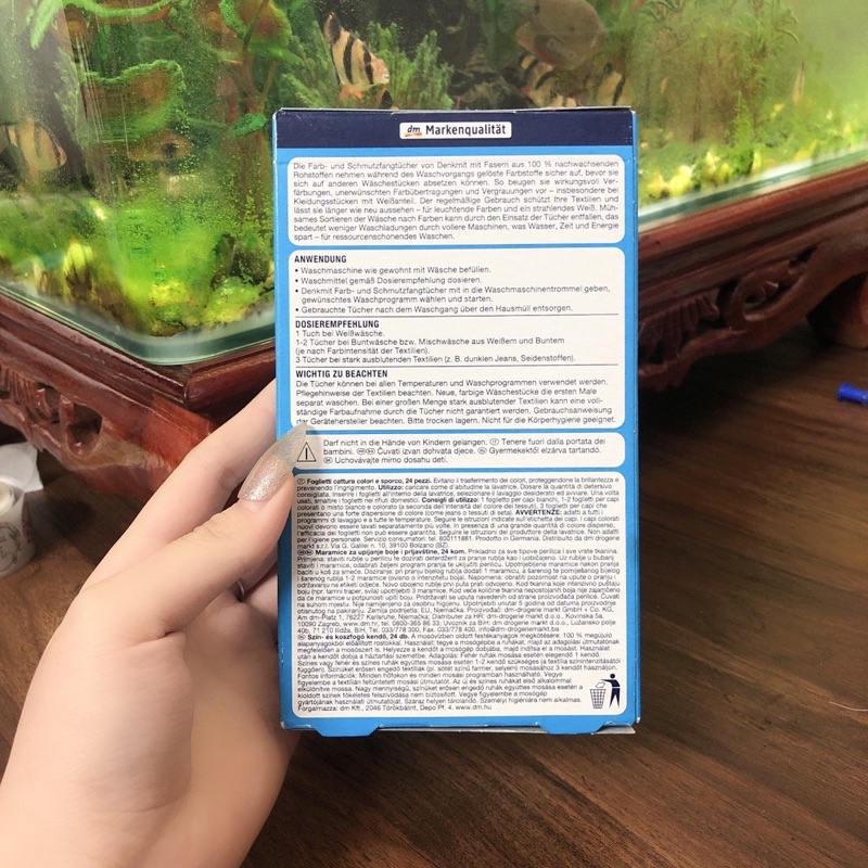 Giấy hút màu và chống phai màu quần áo Denkmit 24 tờ