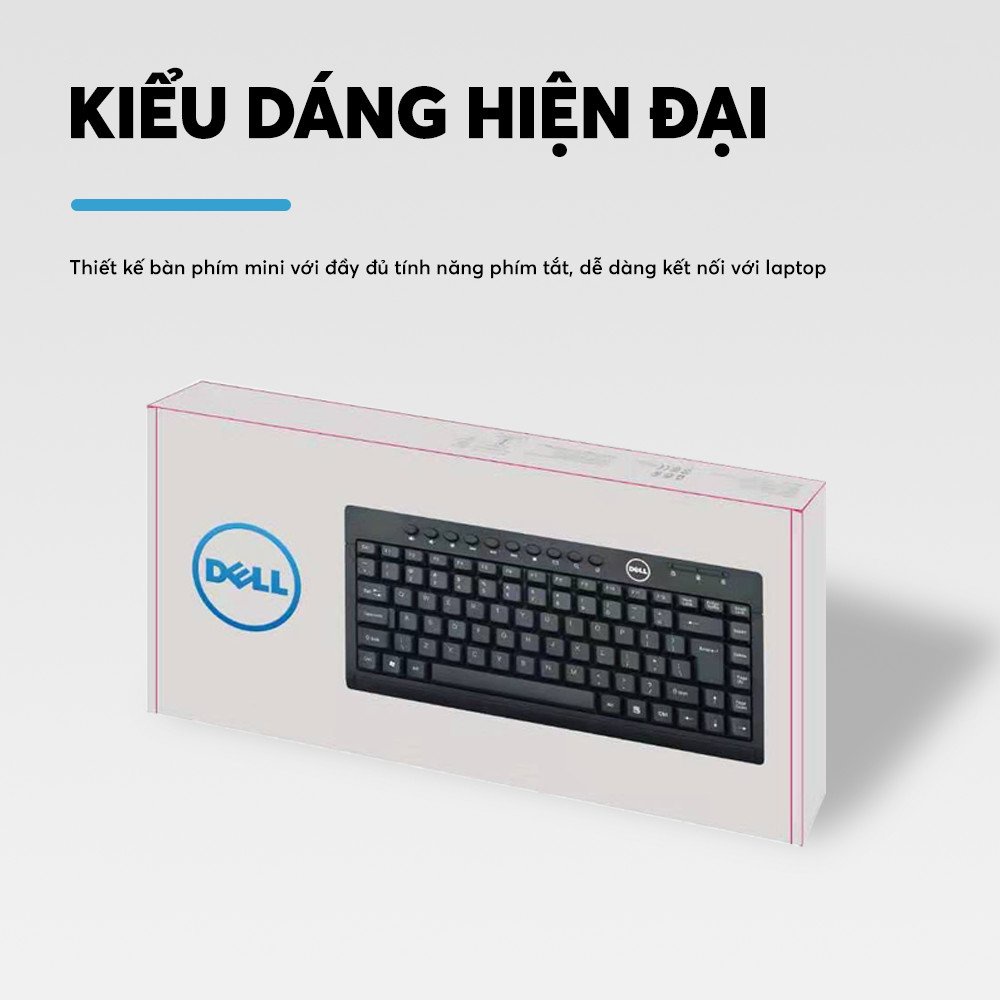 Bàn phím cơ led Dell KB616 (Đen) bàn phím gaming phím nhẹ gõ không đau tay, hãng phân phối chính thức